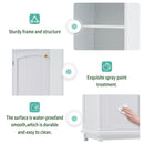 Tall Bathroom Storage Cabinet With Glass Doors, Free-Standing, Two Drawers, And Adjustable Shelves, Board, Painted Perfect For Displaying Your Favorite Items by Unique Piece Furniture