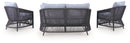 Bridges Beach - Loveseat, Lounge Chairs, Table Set (Set of 4) - Gray by Unique Piece Furniture