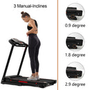 Folding Treadmills For Home - 3.5Hp Portable Foldable With Incline, Electric Treadmill For Running Walking Jogging Exercise With 12 Preset Programs, Indoor Workout Training Space Save Apartment, App - Black by HouseOfZazla