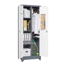 Lockers With Locking Doors, Adjustable Shelves, High Broom Tool Storage Cabinet by HouseOfZazla