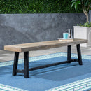 Cloud Outdoor Bench With Acacia Wood Frame And Slat Panel Design by HouseOfZazla