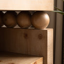 Modern Rustic Console Table, Wood Entryway Table With Shelf & Decorative Bead Detail - Natural by HouseOfZazla
