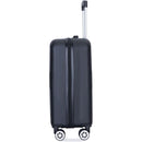 2Piece Luggage Sets ABS Lightweight Suitcase, Spinner Wheels, (20/14) BLACK
