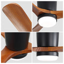Ceiling Fan With Light, Dimmable 3 Color LED, 1 / 4 / 8H Timer, Silent For Bedroom - Matte Black by Unique Piece Furniture