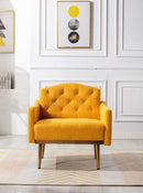 Accent Chair, leisure single sofa with Rose Golden feet