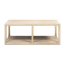 Ellis - Open Frame Coffee Table With Lower Shelf - Natural by HouseOfZazla