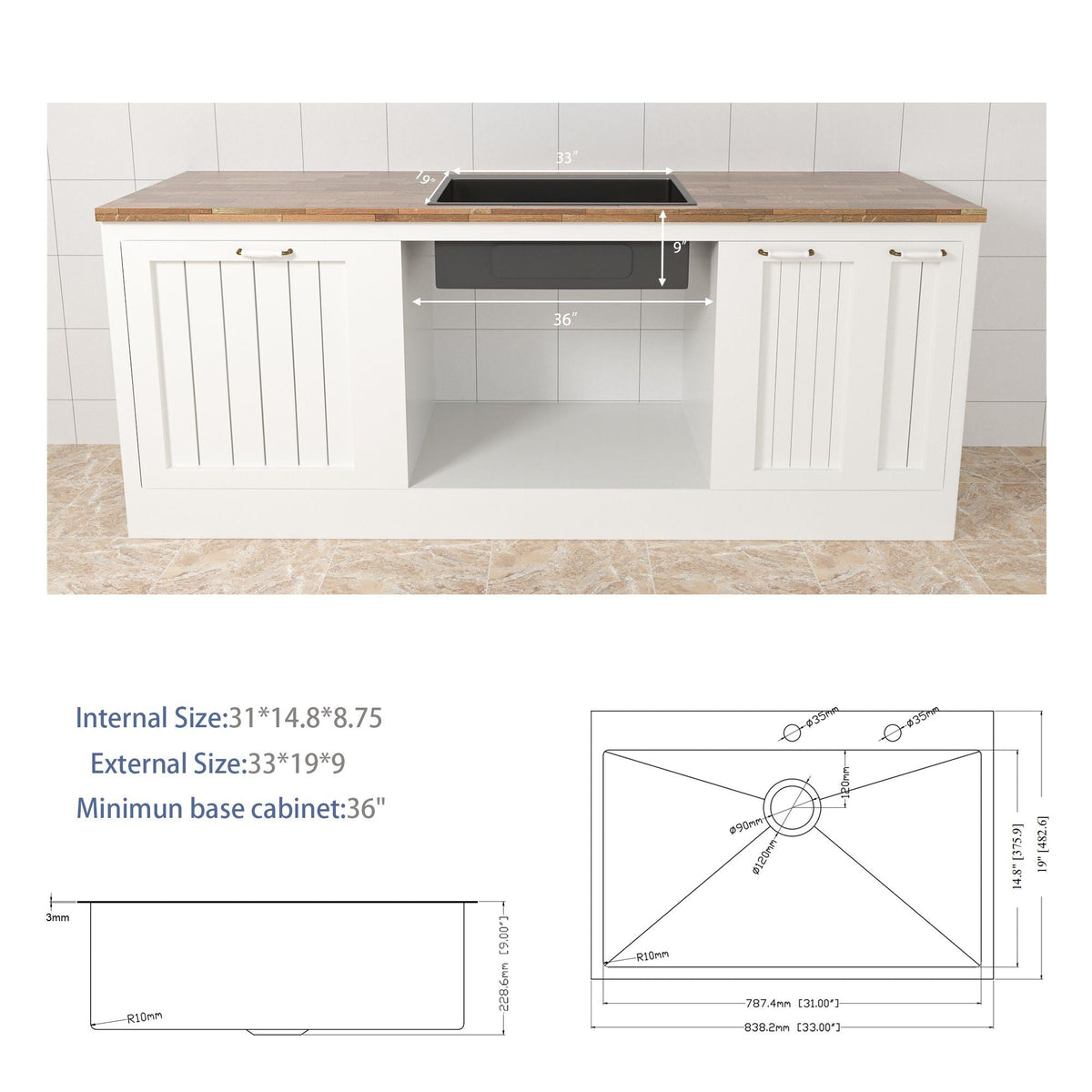Topmount Stainless Steel Kitchen Sink, photo 8 of 11