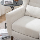 Modern Accent Chair Upholstered Foam Filled Living Room Chairs Comfy Reading Chair Mid-Century Modern Chair With Fabric Lounge Arm Chairs Armchair For Living Room Bedroom by Unique Piece Furniture