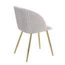 Fran - Pleated Waves Contemporary Chair (Set of 2) by HouseOfZazla