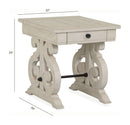 Bronwyn - Rectangular End Table - Alabaster