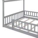 Bed House Bed Frame With Fence by HouseOfZazla