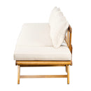 Outdoor Patio Daybed Sofa, 3 Seat Sofa With Foldable Arm 4 Back Pillows by HouseOfZazla