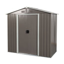 8Ft x 4Ft Outdoor Metal Storage Shed - Gray by HouseOfZazla