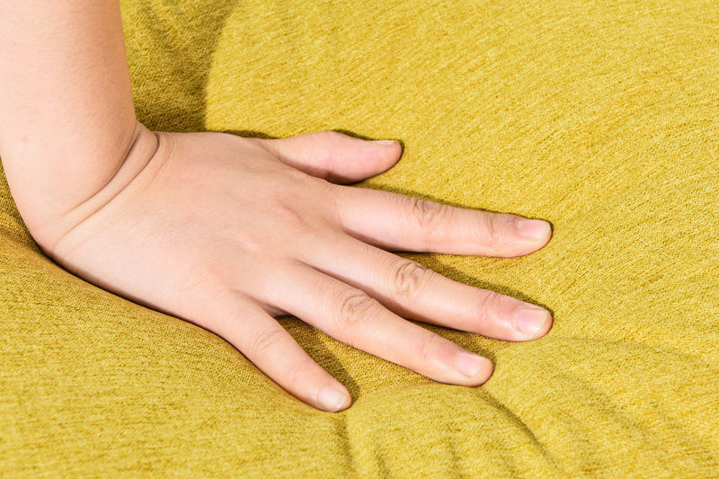 65" Mid-Century Modern Fabric Corner Lounge Chair, Upholstered Indoor Chaise Lounge for Bedroom, Office, Small Living Room & Apartment