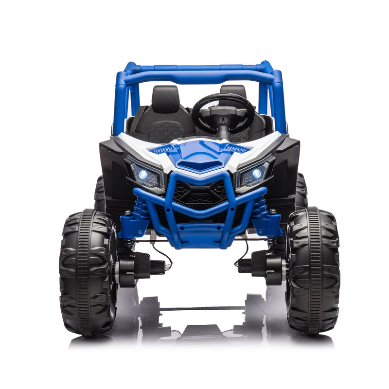 24V Ride On XXL UTV car for kid,2seater with two safety belts, Side by Side 4x4 Ride on Off-Road Truck with Parent Remote Control, Battery Powered Electric Car w/High Low Speed, two safety belts.