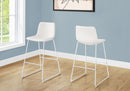 Bar Height Office Chair with Curved Backrest and Leather-Look Upholstery by HouseOfZazla
