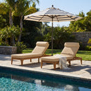 TOPMAX Acacia Wood Chaise Lounge Set of 2 by HouseOfZazla
