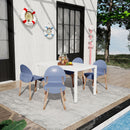 4 Piece Set Of Single Chairs With Long Table by HouseOfZazla