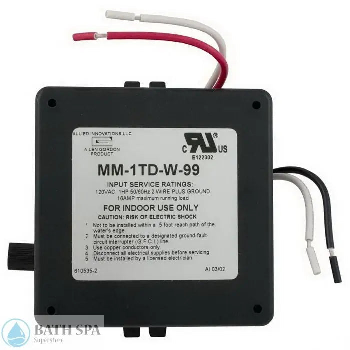 Allied Air Switch Control [MM-1TD-W-99] [On/Off Control] [120V] [w/10 Min Delay] (910535-001)