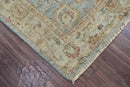 4x6 LoomBloom Aqua Hand Knotted 100% Wool Turkish Oushak Traditional Oriental Area Rug