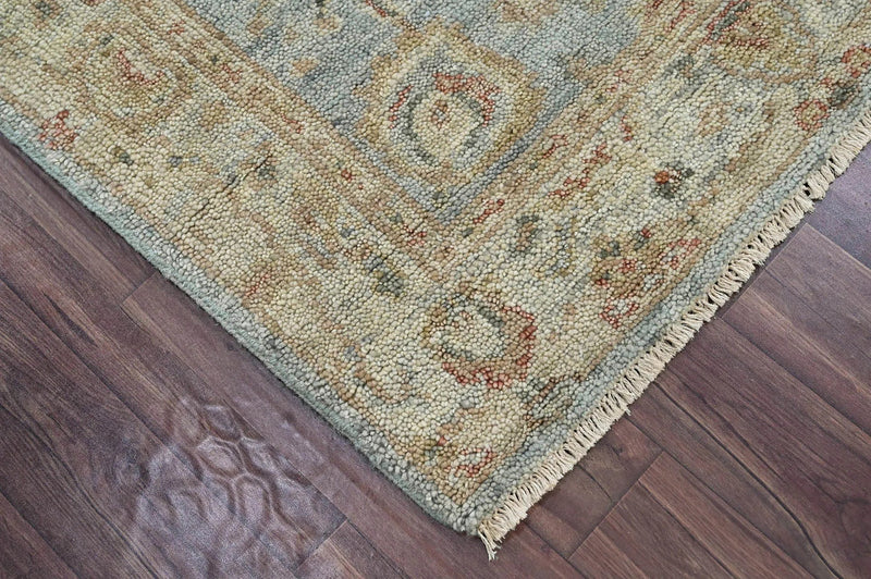 4x6 LoomBloom Aqua Hand Knotted 100% Wool Turkish Oushak Traditional Oriental Area Rug