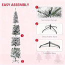 9ft Flocked Christmas Tree with Faux Snow
