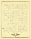 Vintage Map of Potter County, Pennsylvania 1856