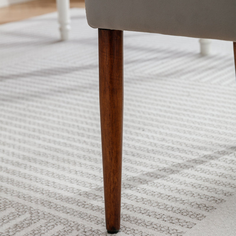 Accent Chairs Set of 2, Velvet Chairs with Solid Woood, Upholstered Dining Chairs for Living Room, Kitchen, Bedroom, Beauty Room,Dining room- Grey