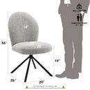 Side Chair With Swivel (Set of 2) - Gray by HouseOfZazla