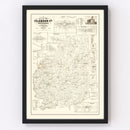 Vintage Map of Clarion County, Pennsylvania 1865