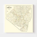 Vintage Map of Allegheny County, Pennsylvania 1883