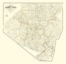 Vintage Map of Allegheny County, Pennsylvania 1883