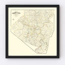 Vintage Map of Allegheny County, Pennsylvania 1883