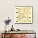 Vintage Map of Northumberland County, Pennsylvania 1874