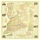 Vintage Map of Northumberland County, Pennsylvania 1874