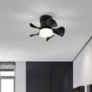 21" low noise matte black abs blade remote ceiling fan with led light for Kitchen Bedroom Dining room Toilet Patio (Matt Black)