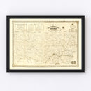 Vintage Map of Montgomery County, Pennsylvania 1849