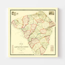 Vintage Map of Lancaster County, Pennsylvania 1851