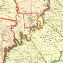 Vintage Map of Lancaster County, Pennsylvania 1851