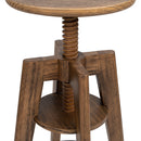 Spencer - Minimalist Oak Adjustable Bar Counter Stool - Walnut Brown Oak by HouseOfZazla