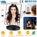 22 LED Lights Rechargeable Cosmetic Mirror 180¡ Rotation Makeup Mirror Touch Control Dimmable Vanity Mirror