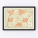 Vintage Map of Anderson County, South Carolina 1877