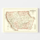 Vintage Map of Fairfield County, South Carolina 1876