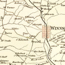 Vintage Map of Fairfield County, South Carolina 1876