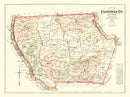 Vintage Map of Fairfield County, South Carolina 1876