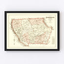 Vintage Map of Fairfield County, South Carolina 1876