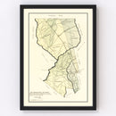Vintage Map of Dorchester County, South Carolina 1900