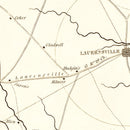 Vintage Map of Laurens County, South Carolina 1825