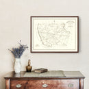 Vintage Map of Fairfield County, South Carolina 1825