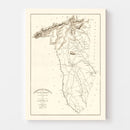 Vintage Map of Greenville County, South Carolina 1825